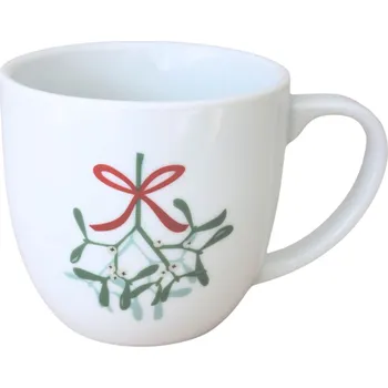 Bella Rose Vánoční hrnek Jmelí 370 ml bílá