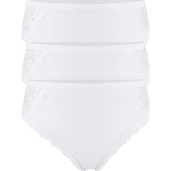 Kalhotky Justyn bavlněné kalhoky s krajkou 1204 - 3 bal. M bílá