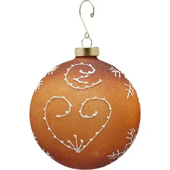Vánoční ozdoba Vánoční skleněná ozdoba perníček 1ks, 12 cm - Hrubý povrch
