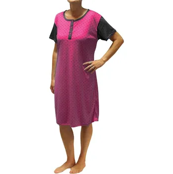 Body Adéla dámská noční košile s puntíky DNU329-NT M růžová