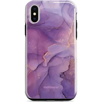 Pouzdro na mobilní telefon Odolný obal Mobiwear Elite Pro - Apple iPhone XR - EP20E Fialový mramor (Odolné pouzdro, obal kryt Mobiwear Elite Pro - maximální ochrana mobilu, zesílené hrany, přesné výřezy, pohodlné držení, odolná grafika, kvalitní materiály)