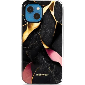 Pouzdro na mobilní telefon Odolný obal Mobiwear Elite Pro - Apple iPhone 13 Mini - EP35E Černý a zlatavý mramor (Odolné pouzdro, obal kryt Mobiwear Elite Pro - maximální ochrana mobilu, zesílené hrany, přesné výřezy, pohodlné držení, odolná grafika, kvalitní materiály)