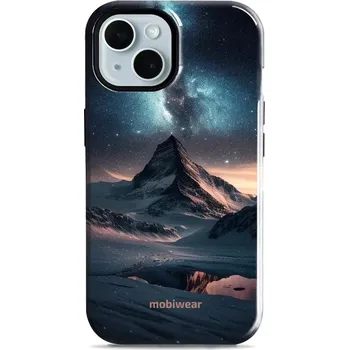 Pouzdro na mobilní telefon Odolný obal Mobiwear Elite Pro - Apple iPhone 15 - E006E Hora s hvězdnou oblohou (Odolné pouzdro, obal kryt Mobiwear Elite Pro - maximální ochrana mobilu, zesílené hrany, přesné výřezy, pohodlné držení, odolná grafika, kvalitní materiály)