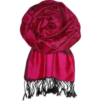 Šála Roma luxusní šála - pašmína _8 tmavě růžová