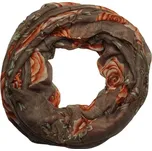 Kaya tunelová šálka s květy HY-31 hnědá