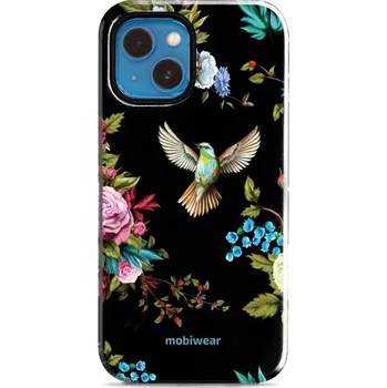Pouzdro na mobilní telefon Odolný obal Mobiwear Elite Pro - Apple iPhone 13 Mini - ED09E Ptáček a květy (Odolné pouzdro, obal kryt Mobiwear Elite Pro - maximální ochrana mobilu, zesílené hrany, přesné výřezy, pohodlné držení, odolná grafika, kvalitní materiály)