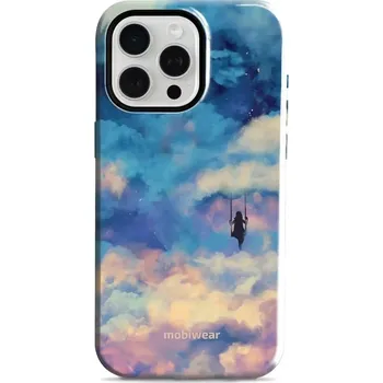 Pouzdro na mobilní telefon Odolný obal Mobiwear Elite Pro - Apple iPhone 15 Pro Max - ER09E Dívka na houpačce v oblacích (Odolné pouzdro, obal kryt Mobiwear Elite Pro - maximální ochrana mobilu, zesílené hrany, přesné výřezy, pohodlné držení, odolná grafika, kvalitní materiály)