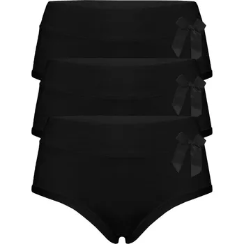 Kalhotky Anet black jednobarevné kalhotky vyšší 9033 - 3 bal M černá