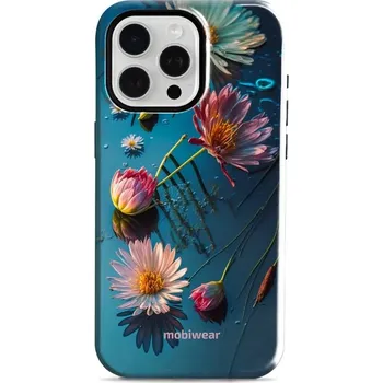 Pouzdro na mobilní telefon Odolný obal Mobiwear Elite Pro - Apple iPhone 15 Pro Max - E013E Květy na hladině (Odolné pouzdro, obal kryt Mobiwear Elite Pro - maximální ochrana mobilu, zesílené hrany, přesné výřezy, pohodlné držení, odolná grafika, kvalitní materiály)