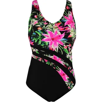 Dámské plavky Etiopia Lila jednodílné plavky vyztužené S095 4XL růžová