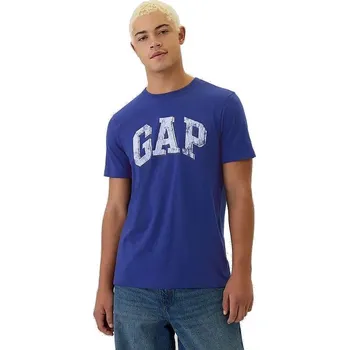 Pánské tričko tričko GAP V-Everyday Soft Logo Novelty Arch - Bellwether Blue 193943 XL