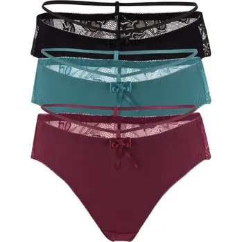 Kalhotky Anastázie Dark kalhotky s krajkou 8690 - 3bal L vícebarevná