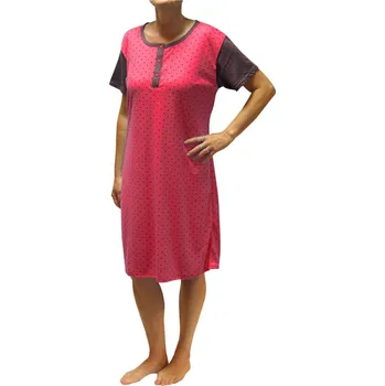 Body Adéla dámská noční košile s puntíky DNU329-NT M světle červená