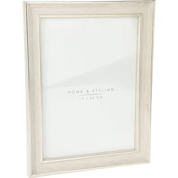 Rám na obraz Home Styling Collection Fotorámeček, imitace běleného dřeva, 17,2 x 1,3 x 22,2