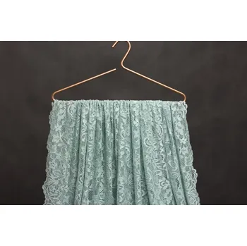 Krajka elastická nylon - Pastelově tyrkysově zelená