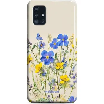 Telefonní příslušenství Odolný obal Mobiwear Elite Pro - Samsung Galaxy A51 - EP41E Modré a žluté kvítky (Odolné pouzdro, obal kryt Mobiwear Elite Pro - maximální ochrana mobilu, zesílené hrany, přesné výřezy, pohodlné držení, odolná grafika, kvalitní materiály)
