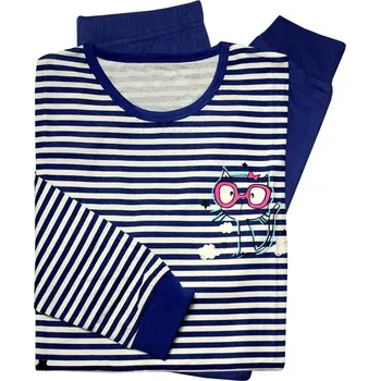 Body Dívčí bavlněné pyžamo 7-8 let tmavě modrá