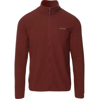 Pánské oblečení Pánská Fleecová mikina HI-TEC DAMIS II FULL ZIP M000264392 – Vínová L