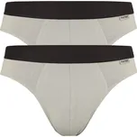 Cotton Stretch Nur Der jednobarevné slipy bavlna 2 kusy M béžová