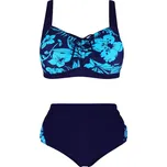 Salma Blue dvoudílné plavky pro plnoštíhlé S805 4XL tmavě modrá