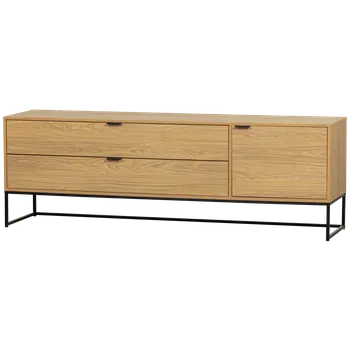 Televizní stolek WOOOD Dřevěný TV stolek SILAS dub