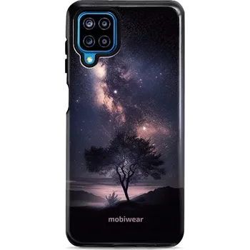 Pouzdro na mobilní telefon Odolný obal Mobiwear Elite Pro - Samsung Galaxy A12 / M12 - E005E Strom s galaxií (Odolné pouzdro, obal kryt Mobiwear Elite Pro - maximální ochrana mobilu, zesílené hrany, přesné výřezy, pohodlné držení, odolná grafika, kvalitní materiály)