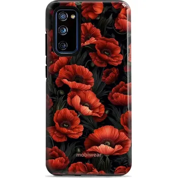 Pouzdro na mobilní telefon Odolný obal Mobiwear Elite Pro - Samsung Galaxy S20 FE - EP45E Temné červené květy (Odolné pouzdro, obal kryt Mobiwear Elite Pro - maximální ochrana mobilu, zesílené hrany, přesné výřezy, pohodlné držení, odolná grafika, kvalitní materiály)