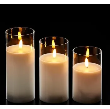 Svíčka Sada svíček s LED osvětlením, 3ks