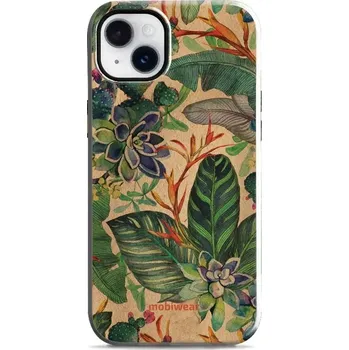 Pouzdro na mobilní telefon Odolný obal Mobiwear Elite Pro - Apple iPhone 14 Plus - EP05E Sukulenty (Odolné pouzdro, obal kryt Mobiwear Elite Pro - maximální ochrana mobilu, zesílené hrany, přesné výřezy, pohodlné držení, odolná grafika, kvalitní materiály)