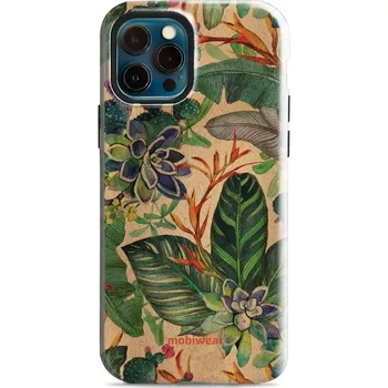 Pouzdro na mobilní telefon Odolný obal Mobiwear Elite Pro - Apple iPhone 12 / 12 Pro - EP05E Sukulenty (Odolné pouzdro, obal kryt Mobiwear Elite Pro - maximální ochrana mobilu, zesílené hrany, přesné výřezy, pohodlné držení, odolná grafika, kvalitní materiály)