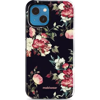 Pouzdro na mobilní telefon Odolný obal Mobiwear Elite Pro - Apple iPhone 13 Mini - ED11E Růže na černé (Odolné pouzdro, obal kryt Mobiwear Elite Pro - maximální ochrana mobilu, zesílené hrany, přesné výřezy, pohodlné držení, odolná grafika, kvalitní materiály)