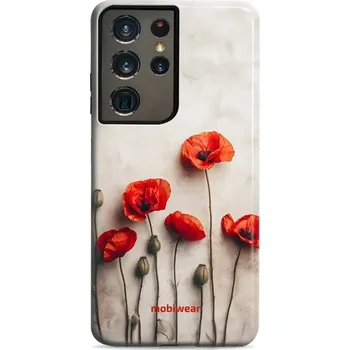 Pouzdro na mobilní telefon Odolný obal Mobiwear Elite Pro - Samsung Galaxy S21 Ultra - EP42E Vlčí máky (Odolné pouzdro, obal kryt Mobiwear Elite Pro - maximální ochrana mobilu, zesílené hrany, přesné výřezy, pohodlné držení, odolná grafika, kvalitní materiály)