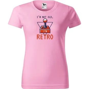DOBRÝ TRIKO Dámské tričko s potiskem I´m retro Barva: Růžová, Velikost: XL