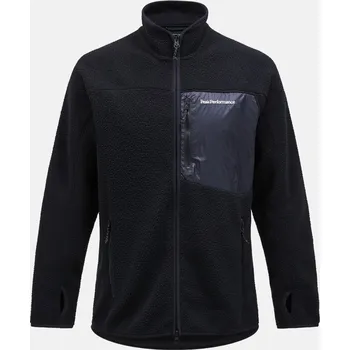 Pánská mikina MIKINA PEAK PERFORMANCE M PILE ZIP JACKET BLACK