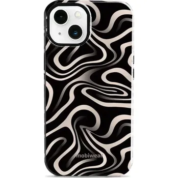 Pouzdro na mobilní telefon Odolný obal Mobiwear Elite Pro - Apple iPhone 13 - EA68E Vlnky a linky (Odolné pouzdro, obal kryt Mobiwear Elite Pro - maximální ochrana mobilu, zesílené hrany, přesné výřezy, pohodlné držení, odolná grafika, kvalitní materiály)