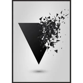 Obraz OBRAZ PLAKÁT V RÁMU 33x43 cm Trojúhelník P921