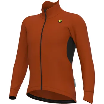 cyklistický dres ALÉ Cyklistický dres s dlouhým rukávem zimní - KLIMATIK K-IDRO - oranžová