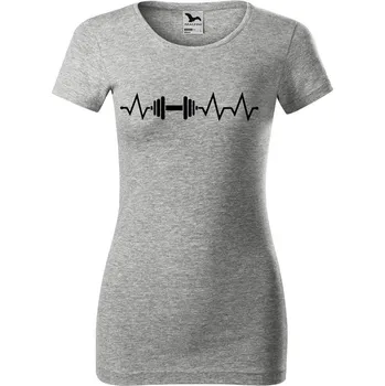 Dámské tričko DOBRÝ TRIKO Dámské tričko Tep činka Velikost: L, Barva: Šedá