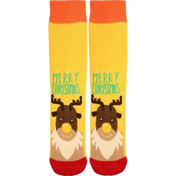 Virgina vánoční termo ponožky dámské sobík 39-42 žlutá