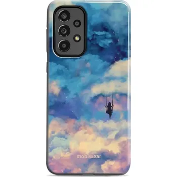 Pouzdro na mobilní telefon Odolný obal Mobiwear Elite Pro - Samsung Galaxy A33 5G - ER09E Dívka na houpačce v oblacích (Odolné pouzdro, obal kryt Mobiwear Elite Pro - maximální ochrana mobilu, zesílené hrany, přesné výřezy, pohodlné držení, odolná grafika, kvalitní materiály)