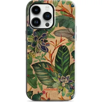 Pouzdro na mobilní telefon Odolný obal Mobiwear Elite Pro - Apple iPhone 14 Pro Max - EP05E Sukulenty (Odolné pouzdro, obal kryt Mobiwear Elite Pro - maximální ochrana mobilu, zesílené hrany, přesné výřezy, pohodlné držení, odolná grafika, kvalitní materiály)