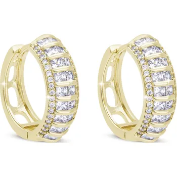 Náušnice biju Pozlacené náušnice 14k, pásy zirkonů 1003316