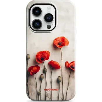 Pouzdro na mobilní telefon Odolný obal Mobiwear Elite Pro - Apple iPhone 14 Pro - EP42E Vlčí máky (Odolné pouzdro, obal kryt Mobiwear Elite Pro - maximální ochrana mobilu, zesílené hrany, přesné výřezy, pohodlné držení, odolná grafika, kvalitní materiály)
