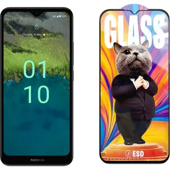 Telefonní příslušenství 3D Ochranné tvrzené sklo na Nokia C110 - Mr. Cat ESD