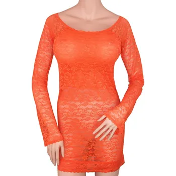 Dámské noční prádlo Sabrina Lux svůdná noční košilka - DIVA S oranžová