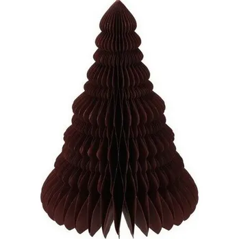 Vánoční dekorace Papírová dekorace Stromek hnědá, 30 x 40 cm