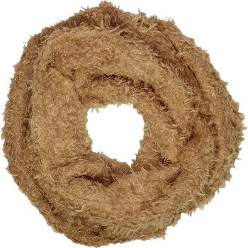 Šála Ancona latté tunelová zimní šála pro ženy světle hnědá