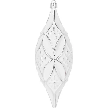 Vánoční ozdoba Ozdoba MagicHome Vianoce, strieborné, na vianočný stromček, 2 ks, 16 cm