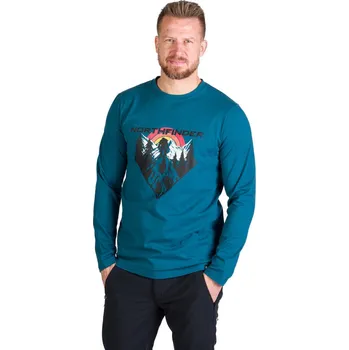 Northfinder Pánské turistické triko z organické bavlny CLAIR, modrá, M