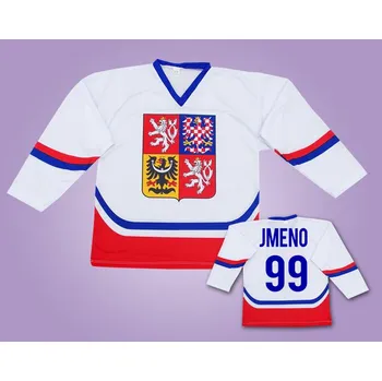Hokejový dres ČR bílý s vlastním jménem Velikost: M